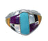 Southwestern Multicolor Sterling Silver Ring Size 7-3/4 YX74961